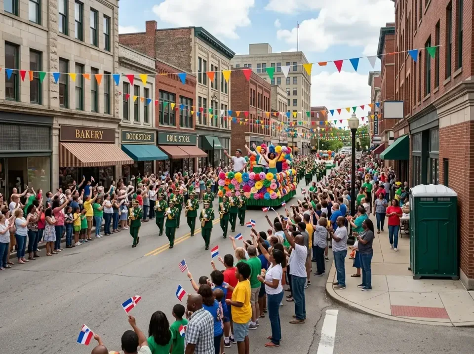 Porta Potty — Parade — Porta Potty, Parade Float, Marching Band, Parade, Porta Potty Rentals and Dumpster Rental in Huron